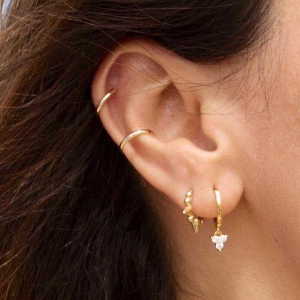 Hoop earrings Gold hoops Dainty hoop earrings Cz dangle hoops Tiny hoops